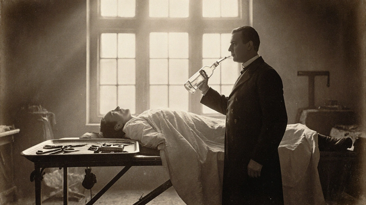 Hospodař v Praze používá chloroform během operace v roce 1847.