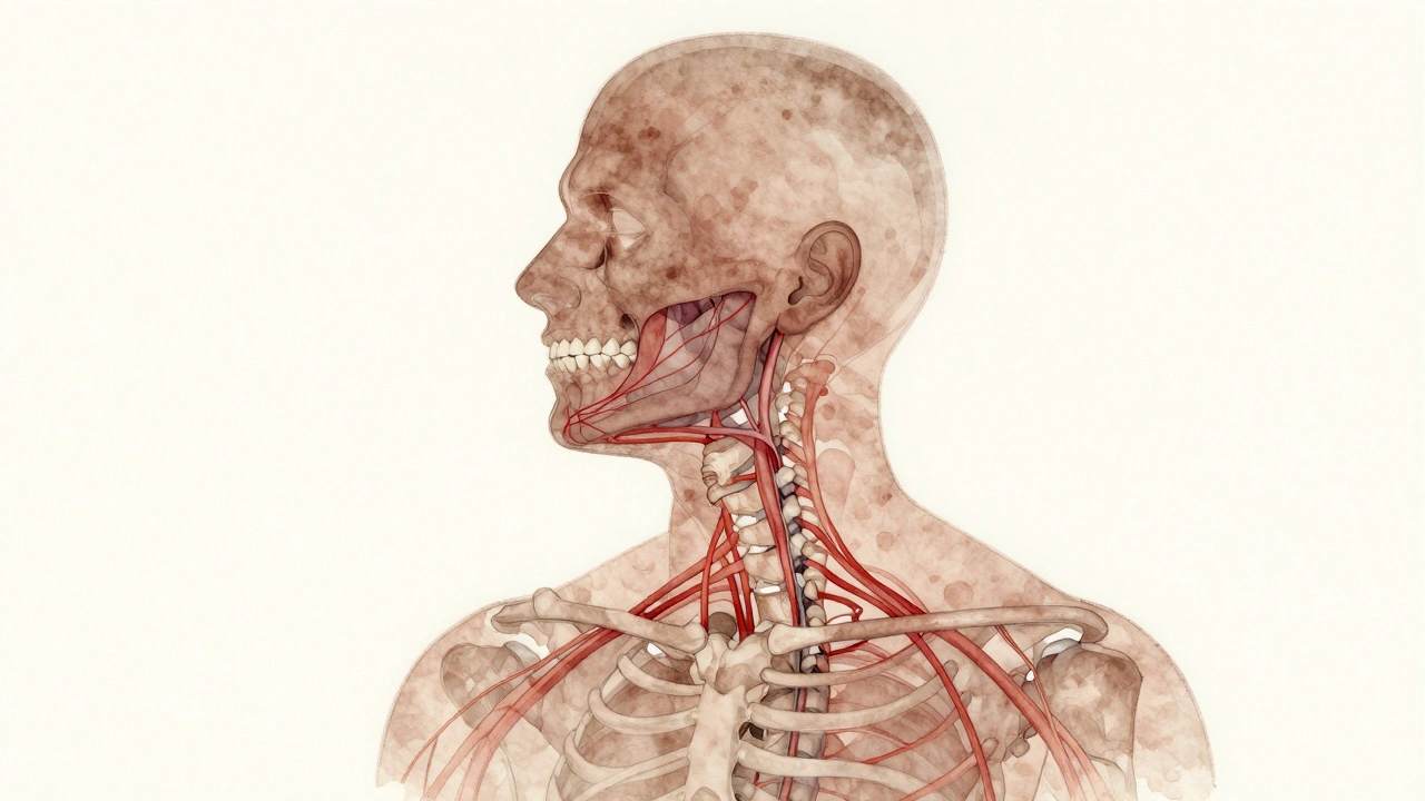 Tělo s nesprávným předkusem: nesprávná poloha čelisti ovlivňuje posturu a páteř.