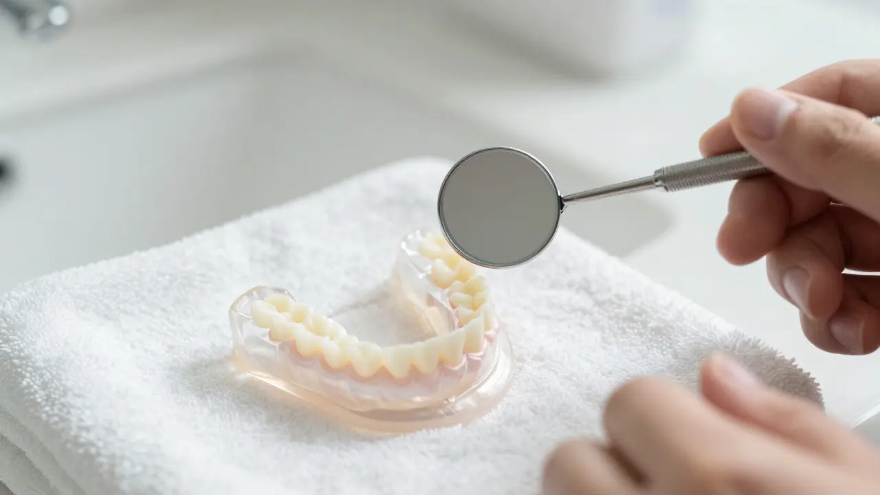 Dentální zrcátko: Jak ho používat pro kontrolu stavu zubního náhradního materiálu