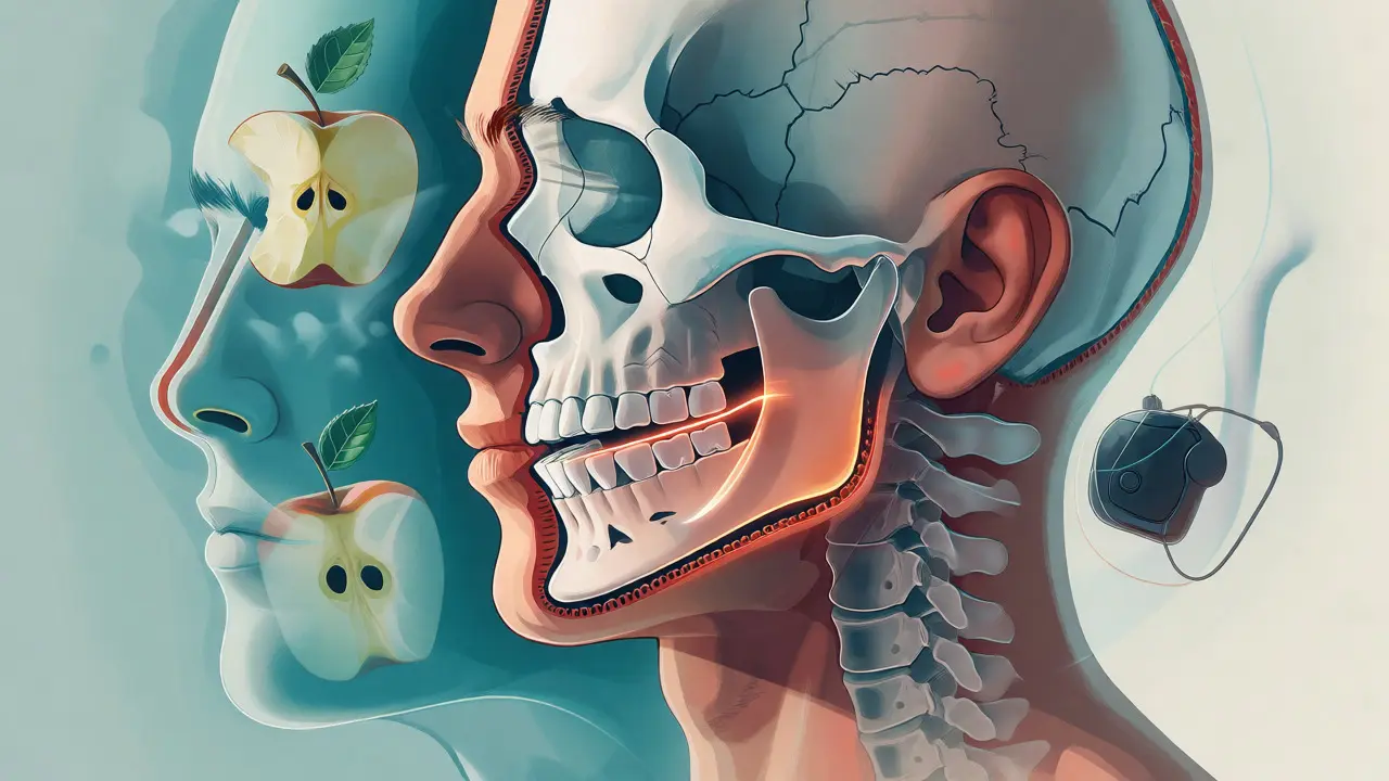 Konceptuální znázornění čelisti a preventivních návyků